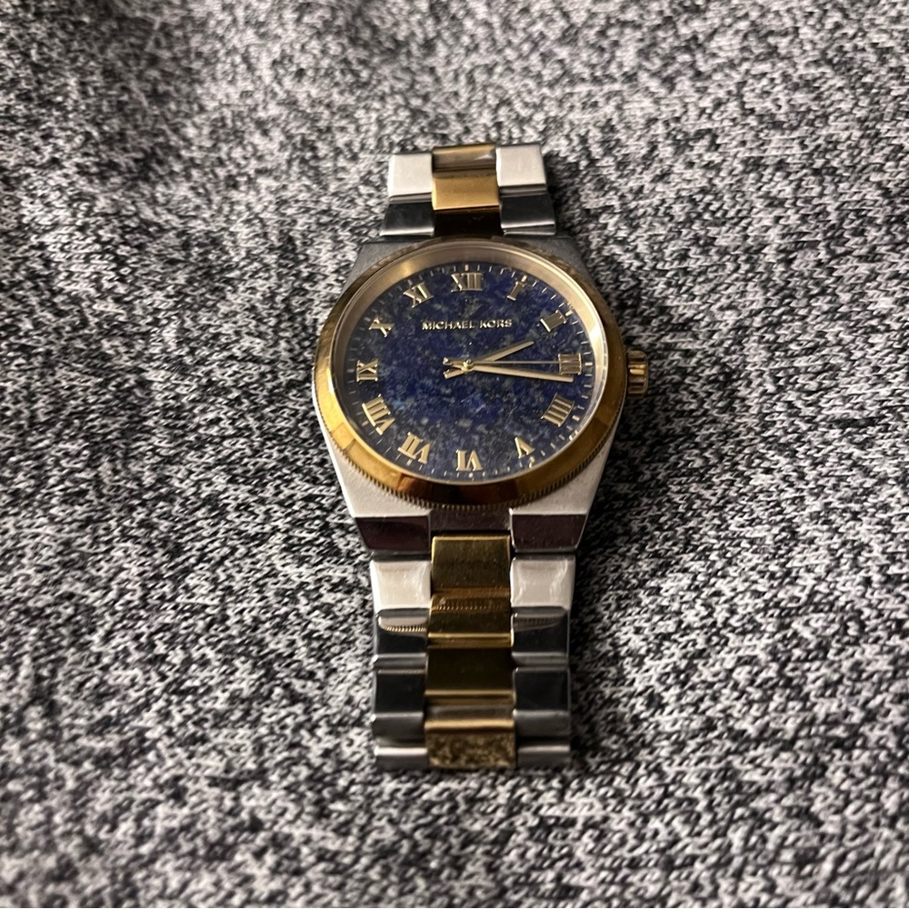 Michael Kors MK5893 Blue Lapis Dial Channing Two-tone Stainless Steel Watch - Picture 3 of 7